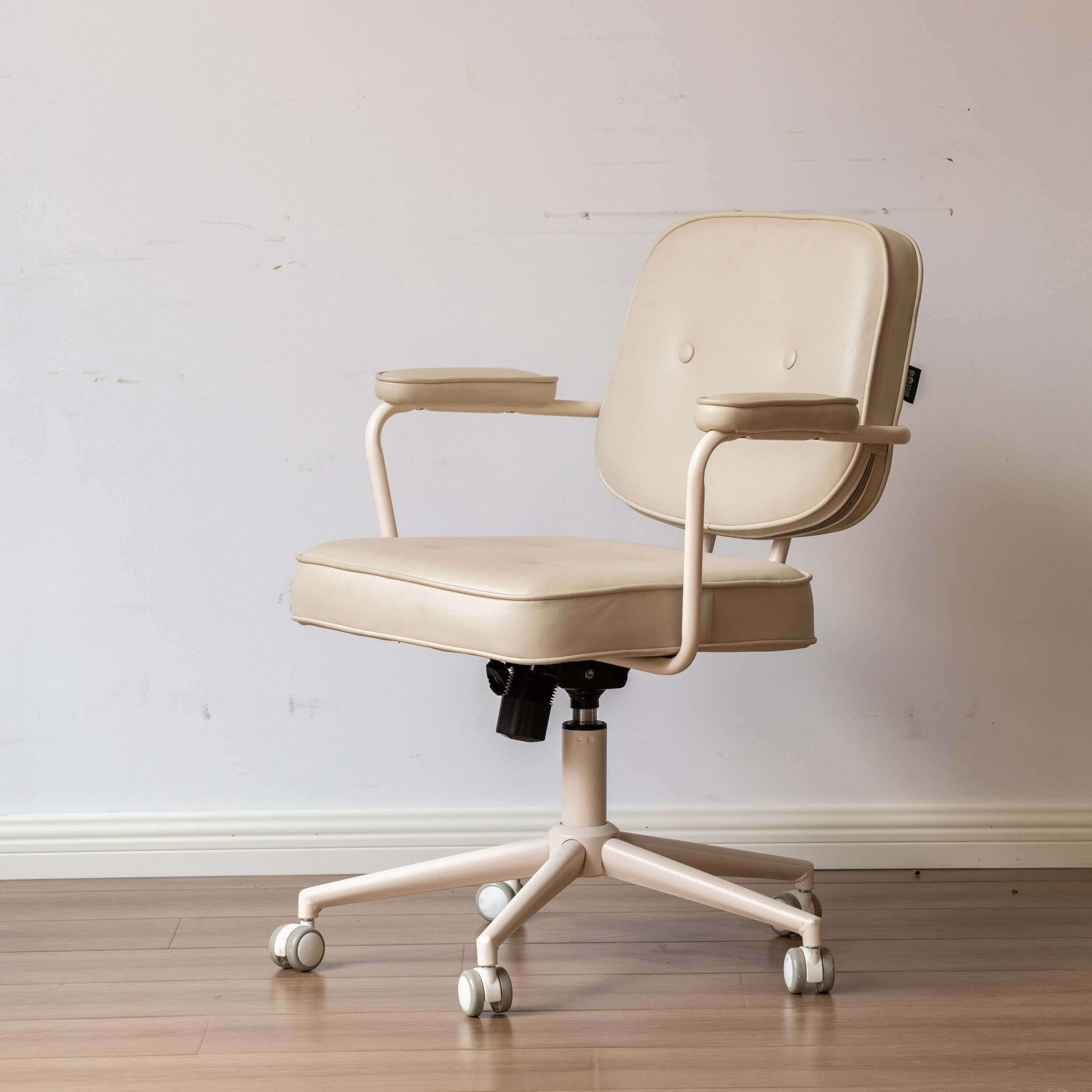 Adjustable Height Computer Chair with Eco Synthetic Leather Cushion and Casters - US Writing Desk