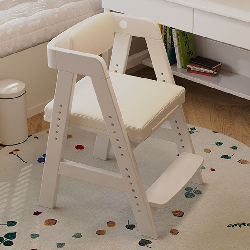 Height-Adjustable Solid Wood Ergonomic Study Chair with Footrest - US Writing Desk