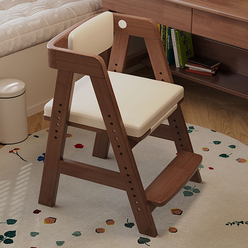 Height-Adjustable Solid Wood Ergonomic Study Chair with Footrest - US Writing Desk