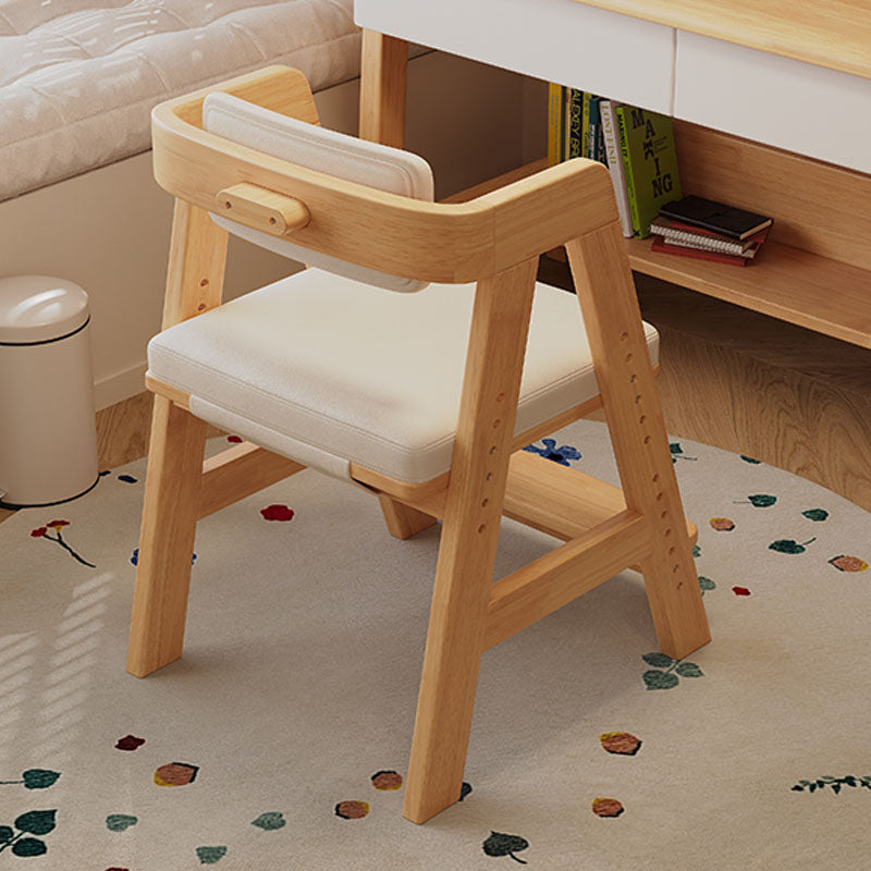 Height-Adjustable Solid Wood Ergonomic Study Chair with Footrest - US Writing Desk