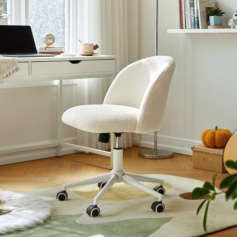 Armless Rolling Computer Chair with Adjustable Height - US Writing Desk