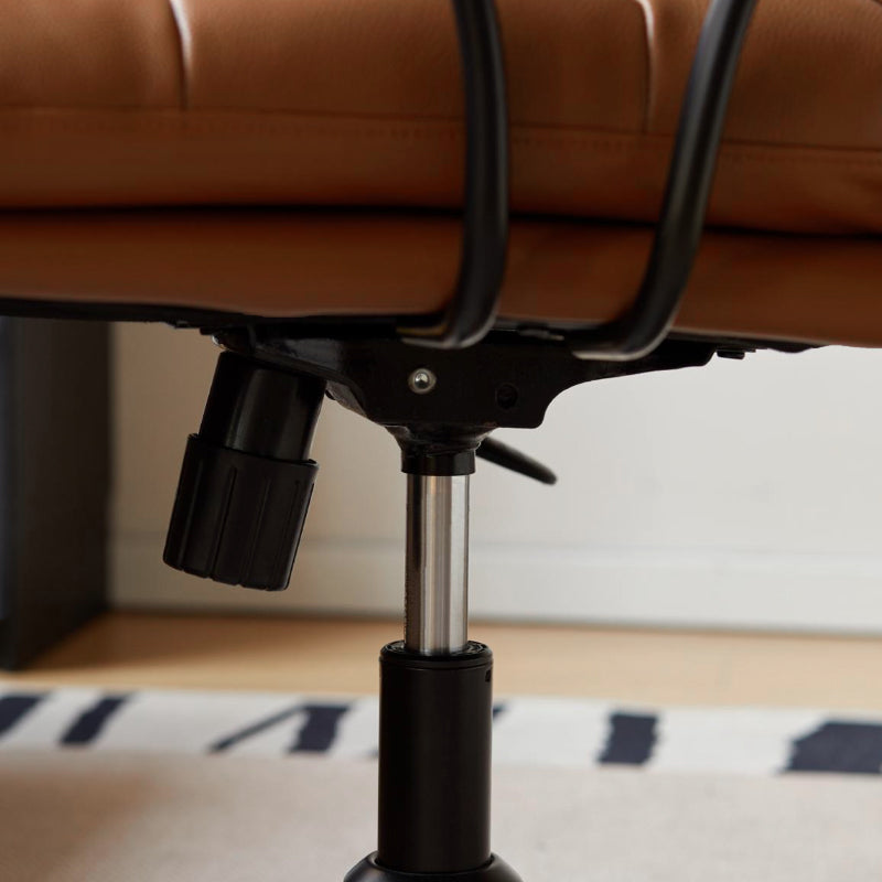 Genuine Leather Adjustable-Height Office Chair - US Writing Desk