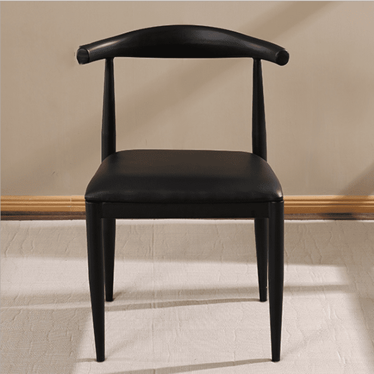 Solid Wood Dining Chair with PU Leather Cushion - Black Seat - US Writing Desk