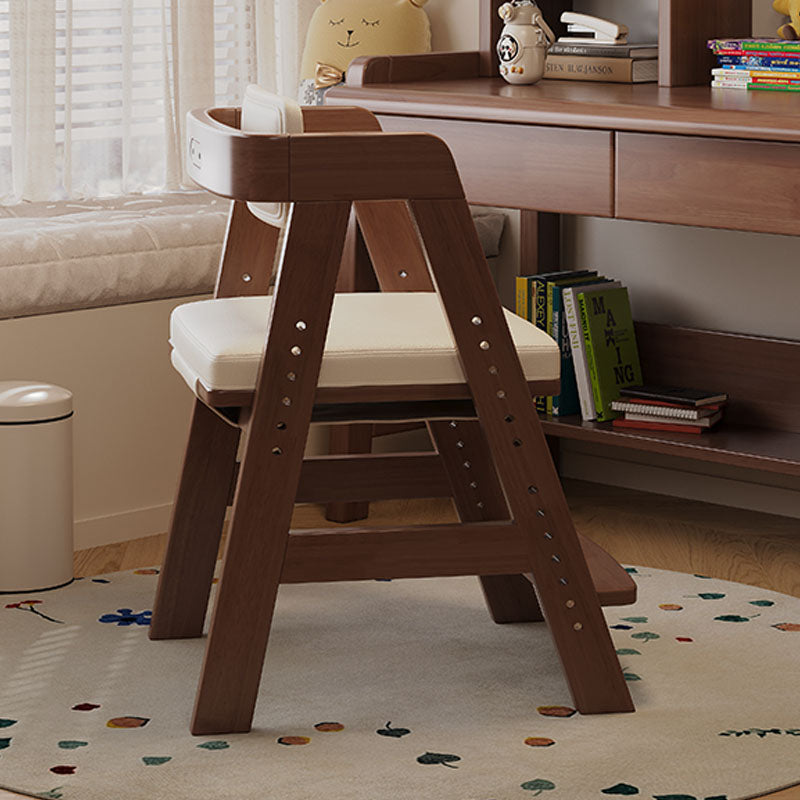 Height-Adjustable Solid Wood Ergonomic Study Chair with Footrest - US Writing Desk