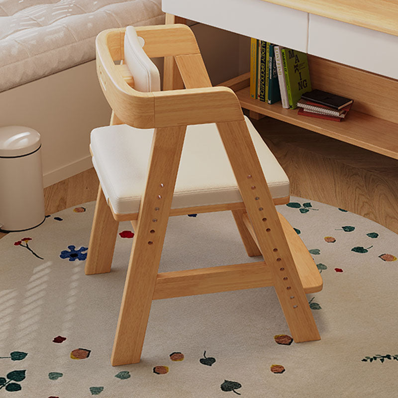 Height-Adjustable Solid Wood Ergonomic Study Chair with Footrest - US Writing Desk