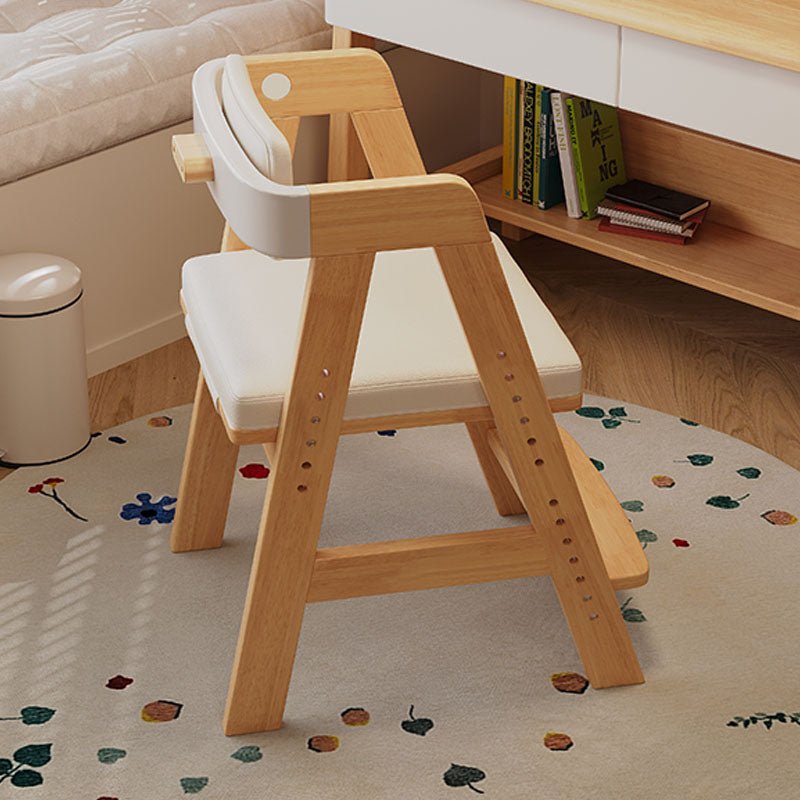 Height-Adjustable Solid Wood Ergonomic Study Chair with Footrest - US Writing Desk