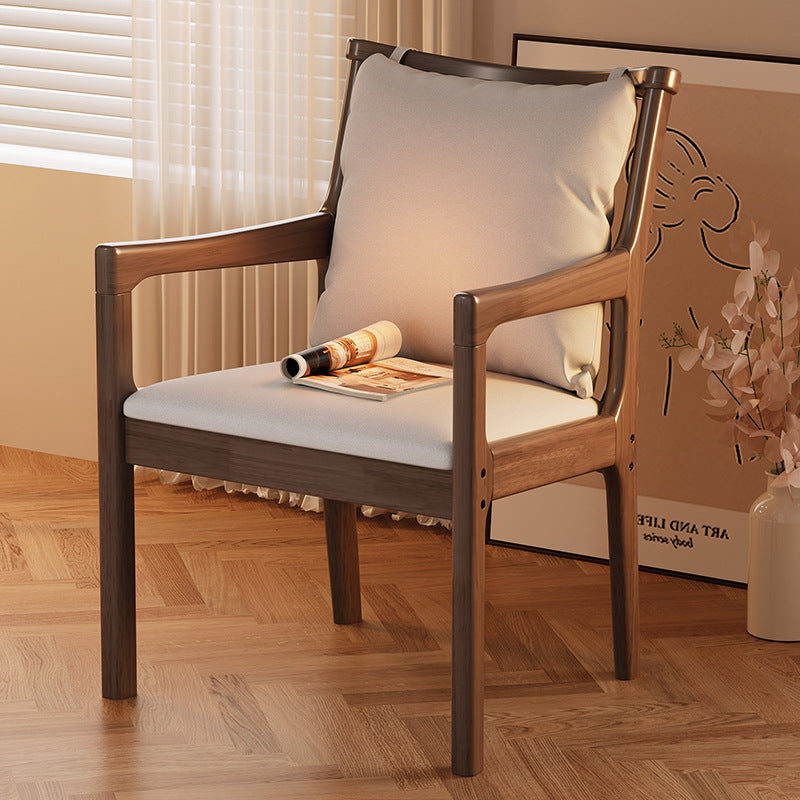 Solid Wood Chair with Fabric Seat Cushion - US Writing Desk