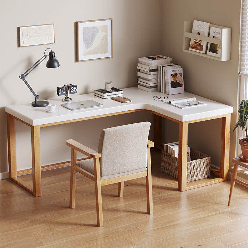 Minimalist Solid Wood Corner Writing Desk (L-Shaped) - US Writing Desk