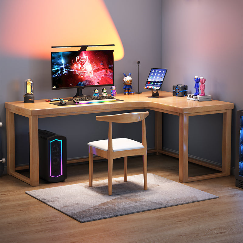 Minimalist Solid Wood Corner Writing Desk (L-Shaped) - US Writing Desk