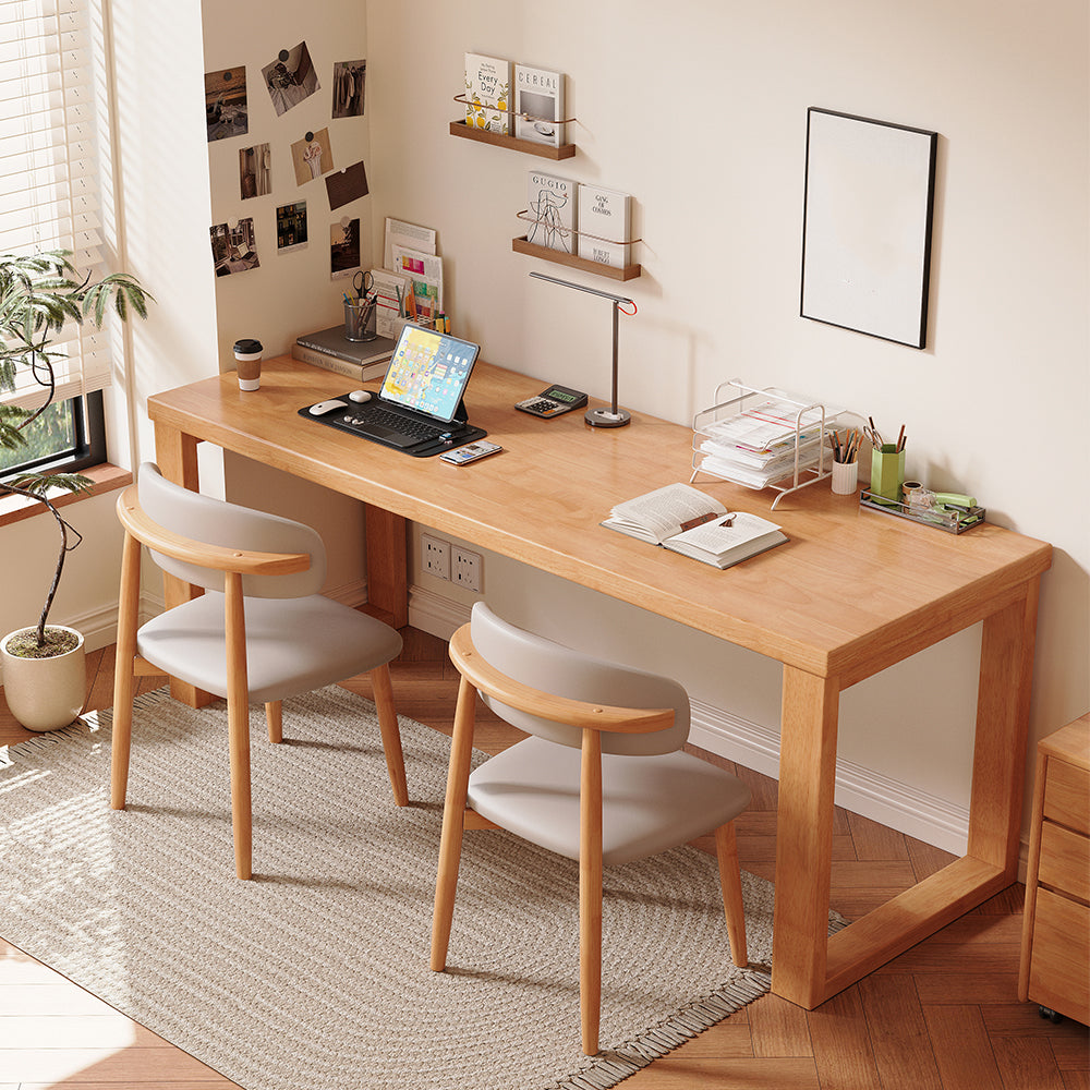 Classic Solid Wood Slab Writing Desk (Multiple Sizes & Colors) - US Writing Desk