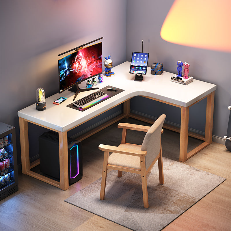 Minimalist Solid Wood Corner Writing Desk (L-Shaped) - US Writing Desk
