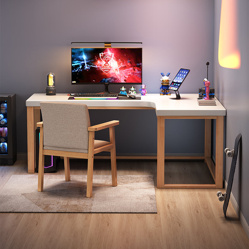 Minimalist Solid Wood Corner Writing Desk (L-Shaped) - US Writing Desk