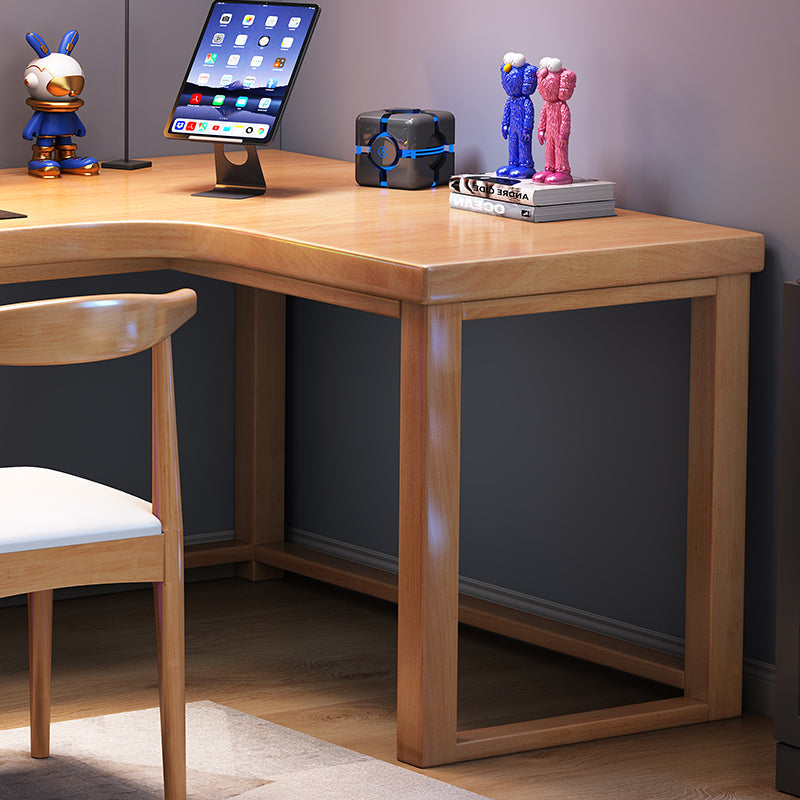Minimalist Solid Wood Corner Writing Desk (L-Shaped) - US Writing Desk