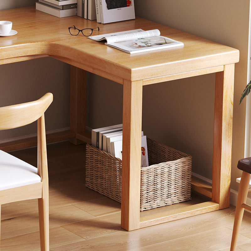 Minimalist Solid Wood Corner Writing Desk (L-Shaped) - US Writing Desk
