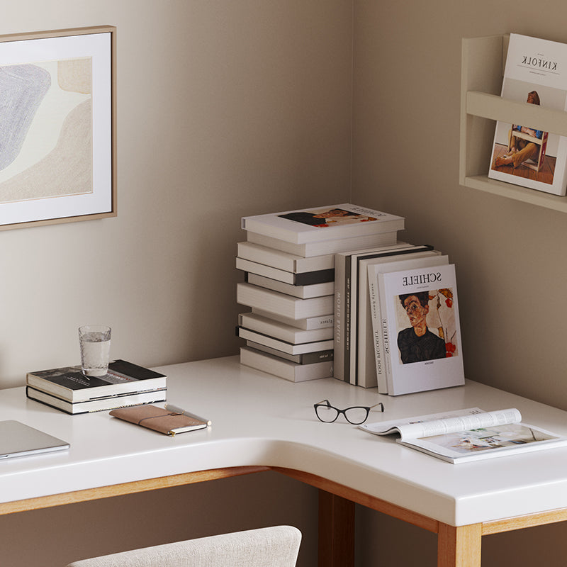 Minimalist Solid Wood Corner Writing Desk (L-Shaped) - US Writing Desk
