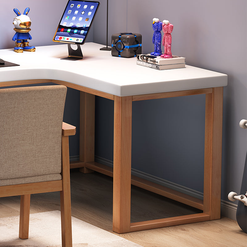 Minimalist Solid Wood Corner Writing Desk (L-Shaped) - US Writing Desk