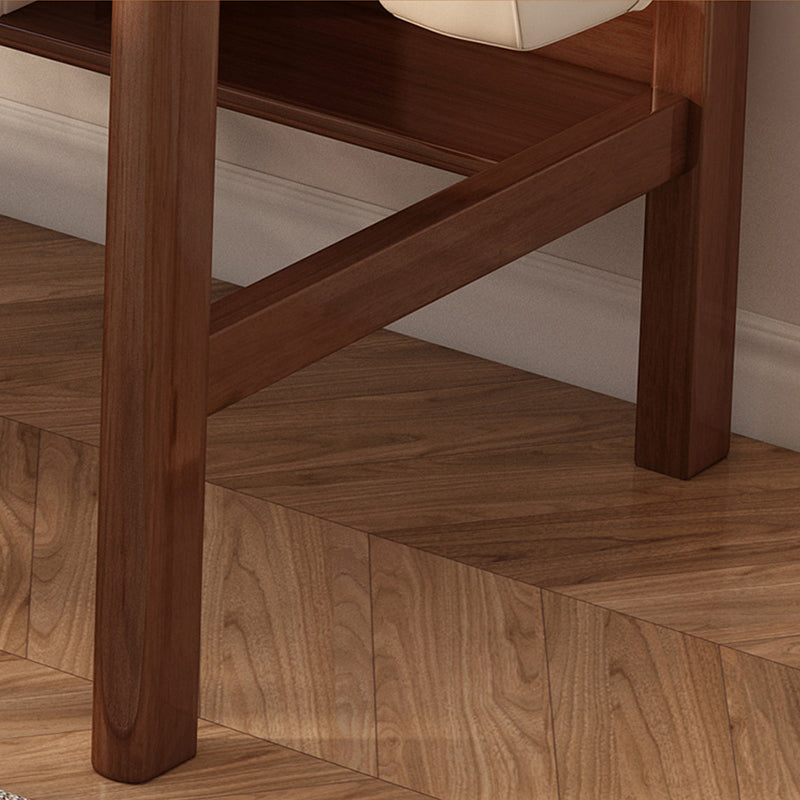 Walnut Solid Wood Writing Desk with Storage Drawers – Long Rubberwood Home Office Desk - US Writing Desk