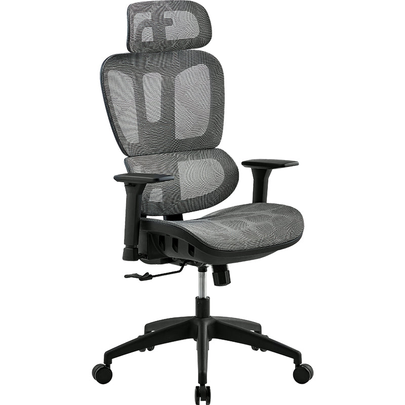 Ergonomic Mesh Office Chair with Adjustable Lumbar, Headrest & Casters - US Writing Desk
