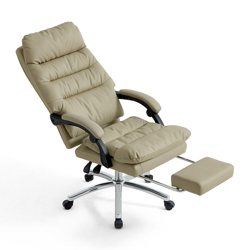 Reclining Ergonomic Office Chair with Armrests and Retractable Footrest - US Writing Desk