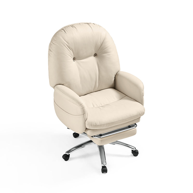 Adjustable Height Office Chair with Retractable Footrest and Storage Pocket - US Writing Desk