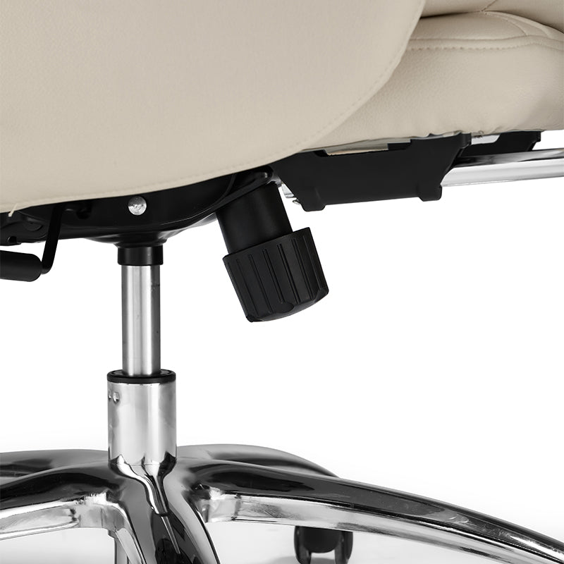 Adjustable Height Office Chair with Retractable Footrest and Storage Pocket - US Writing Desk