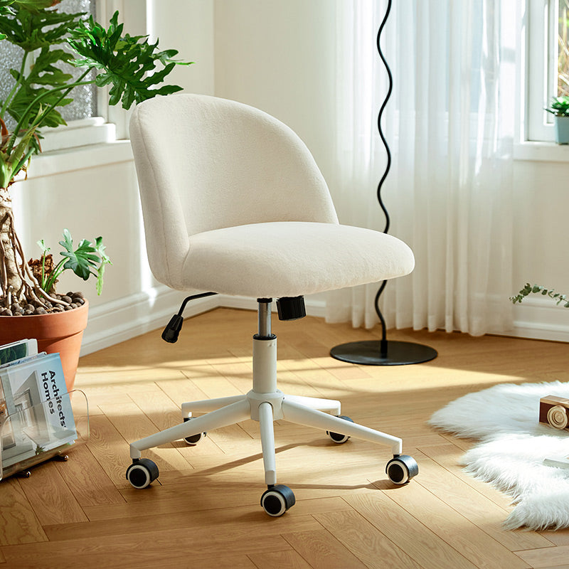 Armless Rolling Computer Chair with Adjustable Height - US Writing Desk