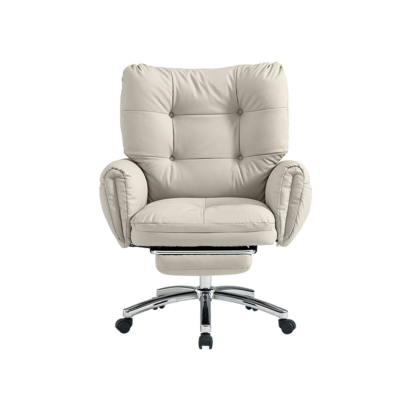 Adjustable Reclining Office Chair with Footrest and Side Pocket - US Writing Desk