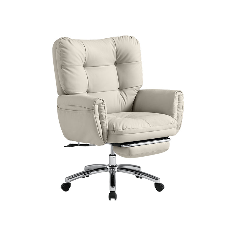Adjustable Reclining Office Chair with Footrest and Side Pocket - US Writing Desk