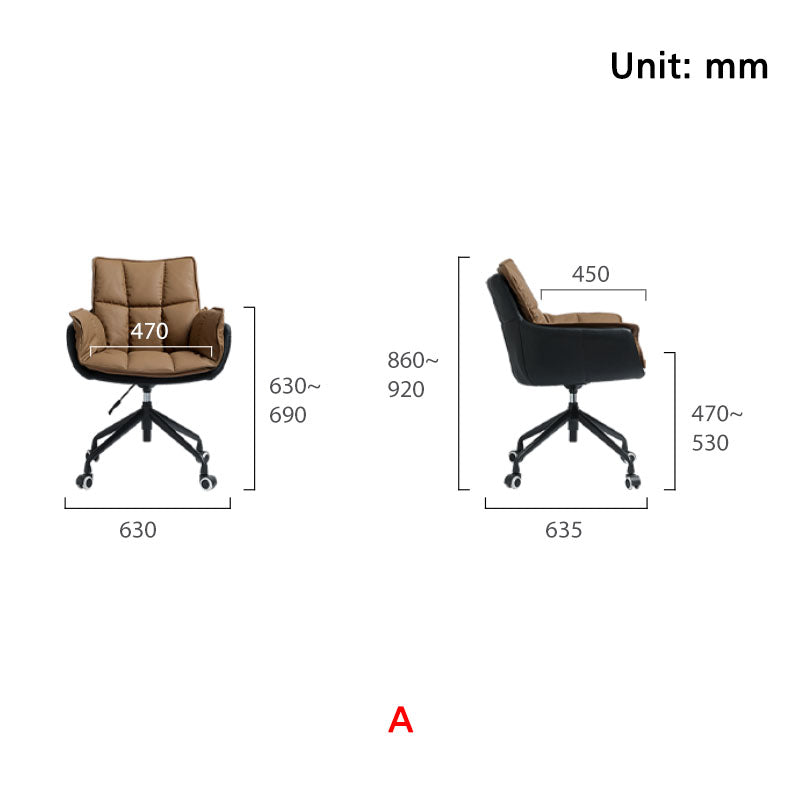 Adjustable Height Swivel Office Chair in Multiple Colors - US Writing Desk