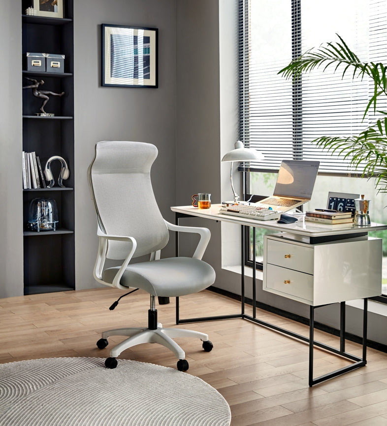 Adjustable Mesh Office Chair with Lumbar Support and Headrest - US Writing Desk