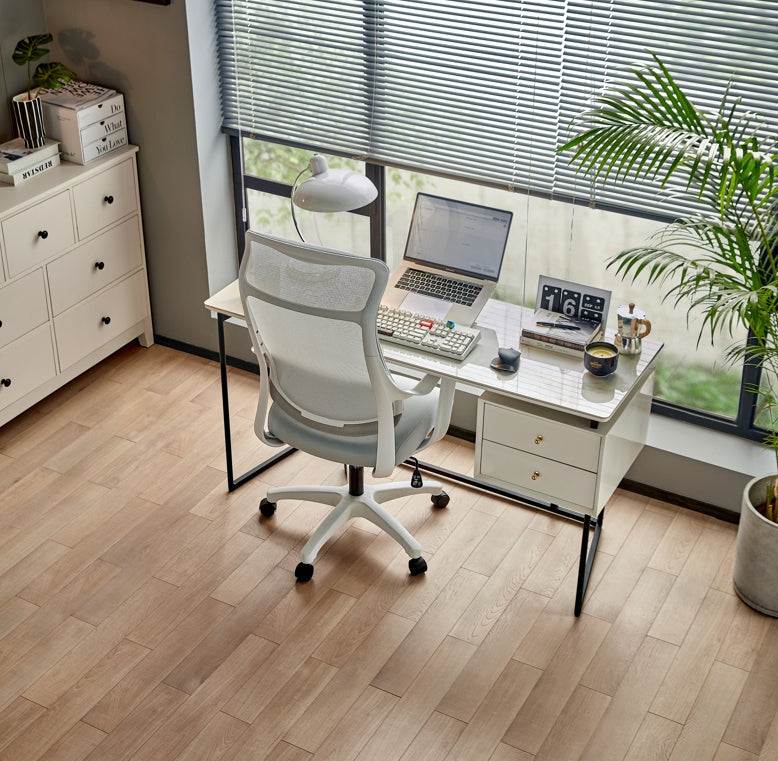 Adjustable Mesh Office Chair with Lumbar Support and Headrest - US Writing Desk