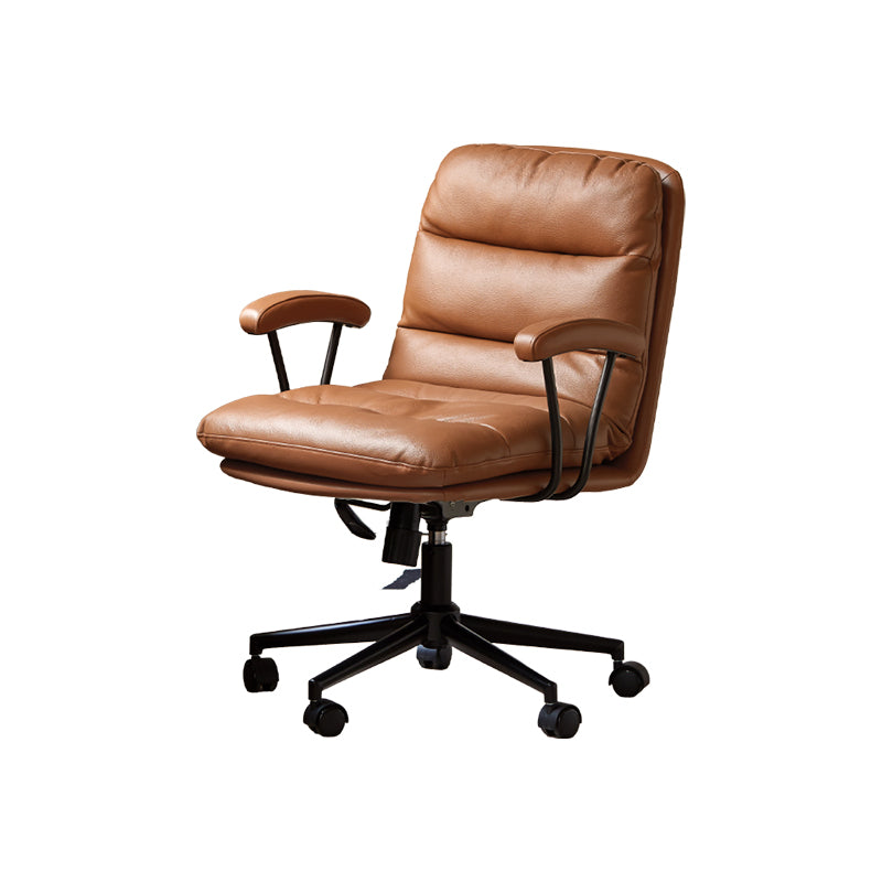 Genuine Leather Adjustable-Height Office Chair - US Writing Desk